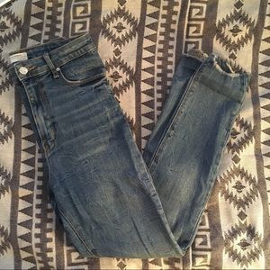Zara distressed high rise jeans